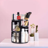 Adjustable Round 360 Degree Rotating Box Case Makeup Organizer